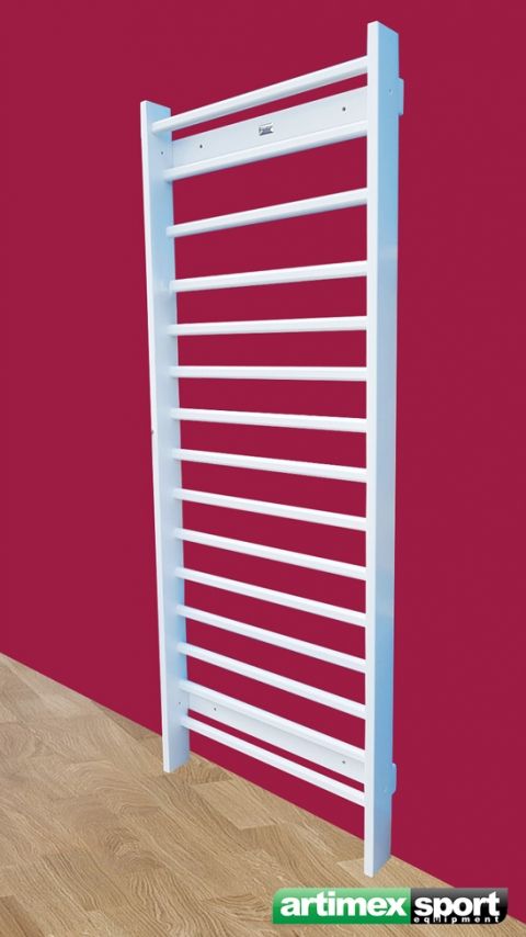 Art Sport USA Swedish Ladder – White Finish – 90.5 x 33.5 in – 14 Rungs – Code 221-Color