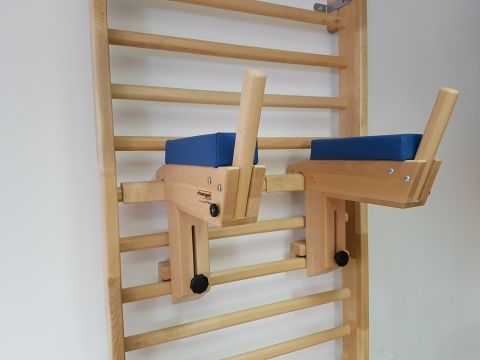 Dip and abdominal workout stands in beechwood, code 270-3