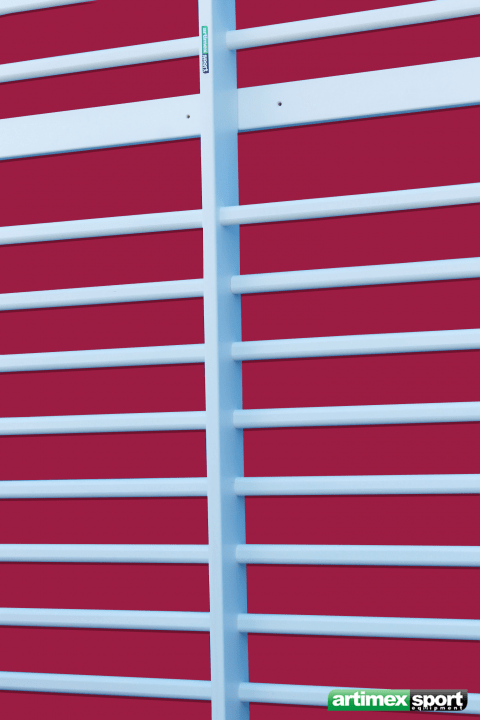 Art Sport USA Double Gymnastics Wall Bars – 102" x 79" Swedish Ladder – Model 211-60-White