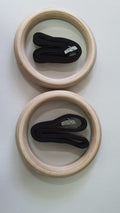 Wooden gymnastic rings with straps, code 1163-strap