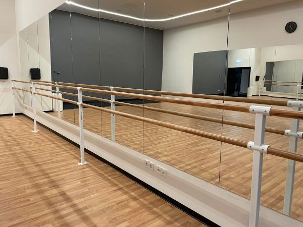 Art Sport USA – Professional Double Ballet Barre – Floor Mounted – 98" Length – Model 113-Floor