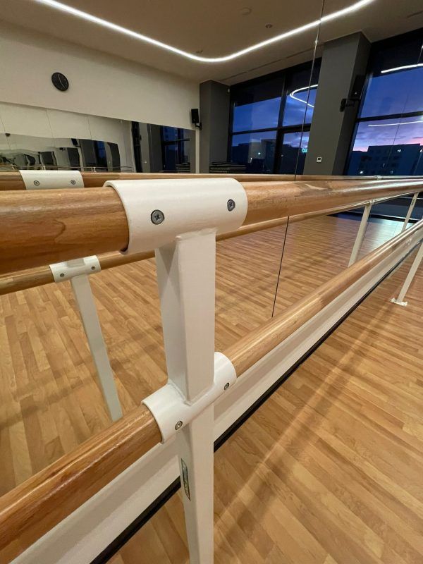 Art Sport USA – Professional Double Ballet Barre – Floor Mounted – 98" Length – Model 113-Floor
