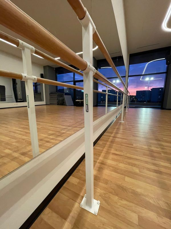 Art Sport USA – Professional Double Ballet Barre – Floor Mounted – 98" Length – Model 113-Floor