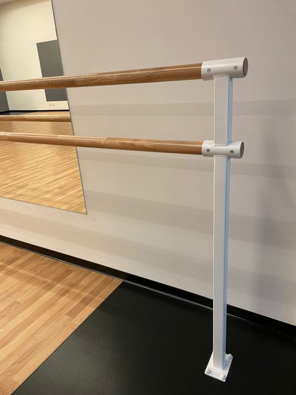 Art Sport USA – Professional Double Ballet Barre – Floor Mounted – 98" Length – Model 113-Floor