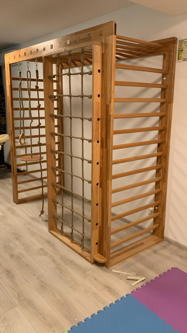Art Sport USA Kids Wooden Climbing Gym – 87" Indoor Climbing Set for Children – Model 283