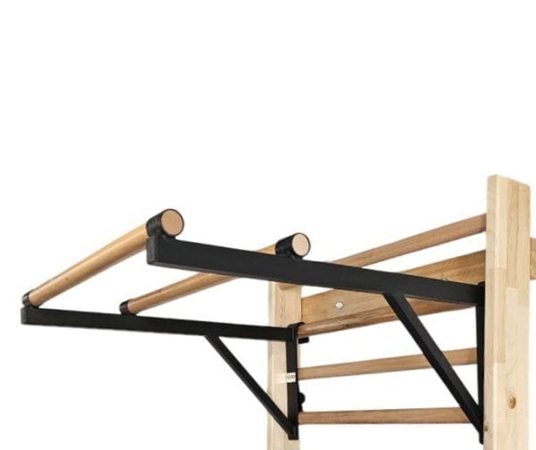 Art Sport USA Fixed Pull-Up Bar for Wall Bars – 30" Steel & Beechwood Attachment – Model 248-2