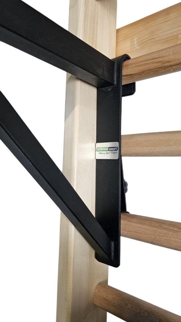 Art Sport USA Fixed Pull-Up Bar for Wall Bars – 30" Steel & Beechwood Attachment – Model 248-2