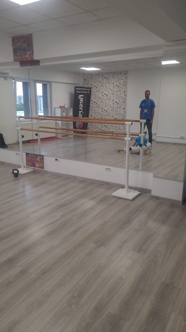 Art Sport USA – Freestanding Double Ballet Barre – Portable 98" System – Model 113-2M