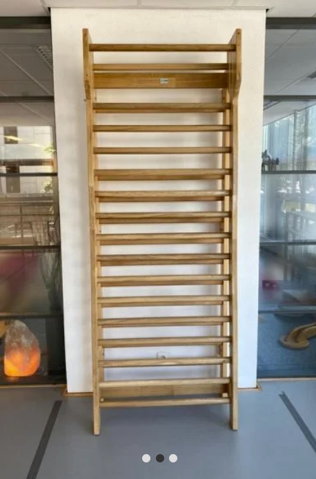 Complete Oak Swedish Ladder & Folding Pull-Up Bar Set – 94" x 35" – Model 249-E