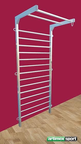 Stainless Steel Swedish Ladder – 90" x 39" – ART SPORT USA – Code 231 Gladiator Inox
